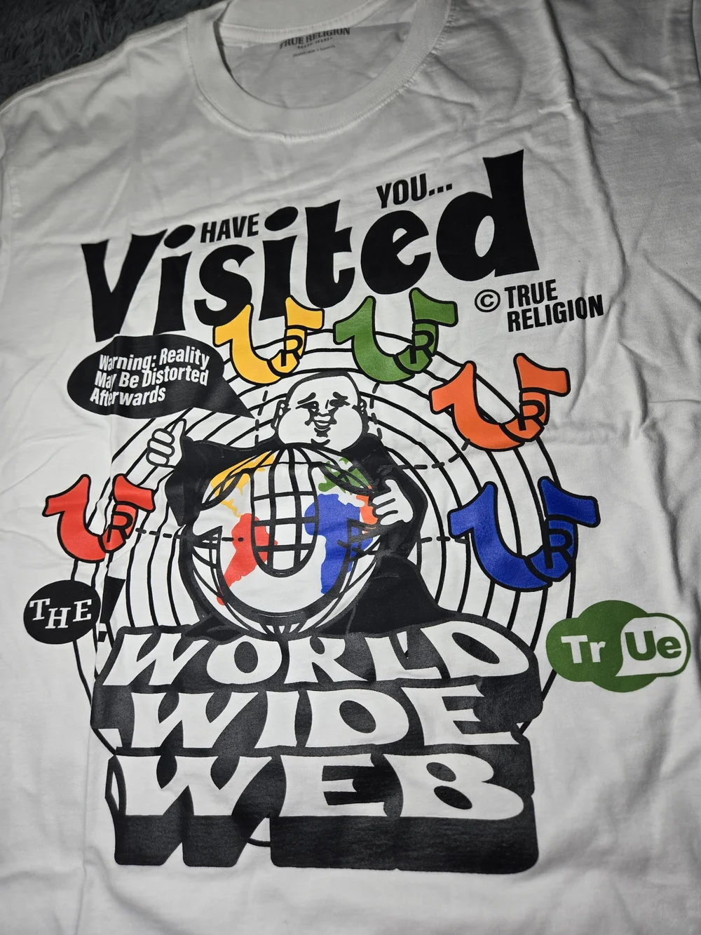 True Religion Men's Distorted Print T-Shirt Size XXL